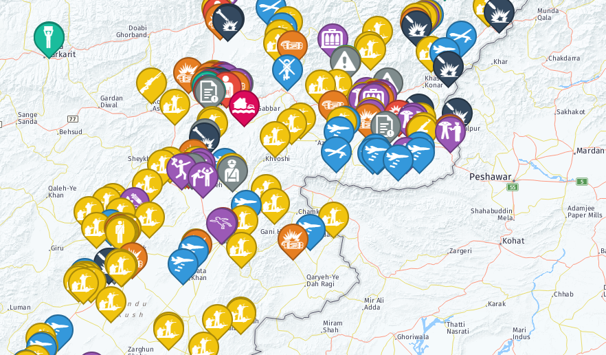 An overview of security incidents throughout East Afghanistan during July and August 2018 